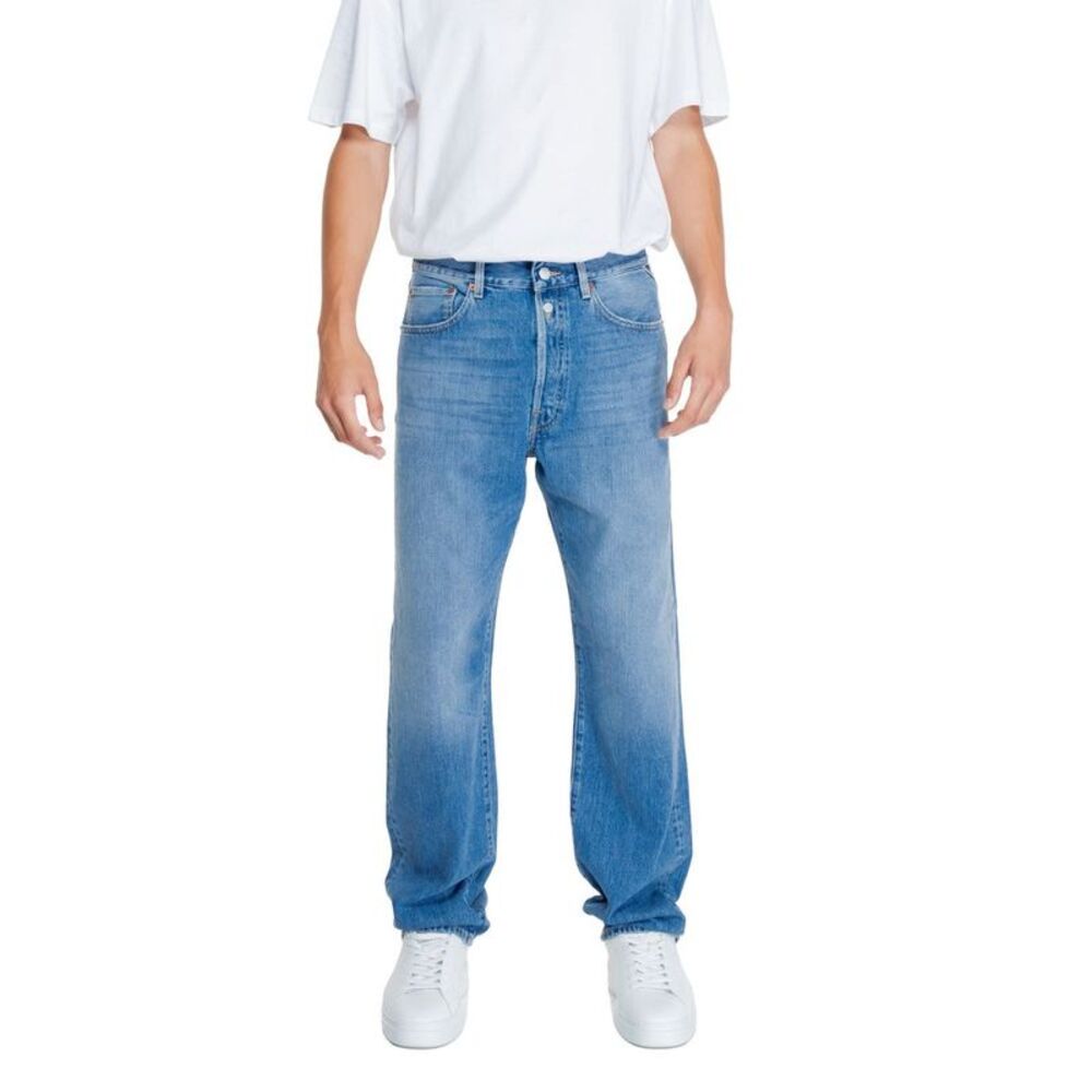 Replay Blue Cotton Relaxed Fit Men's Jean